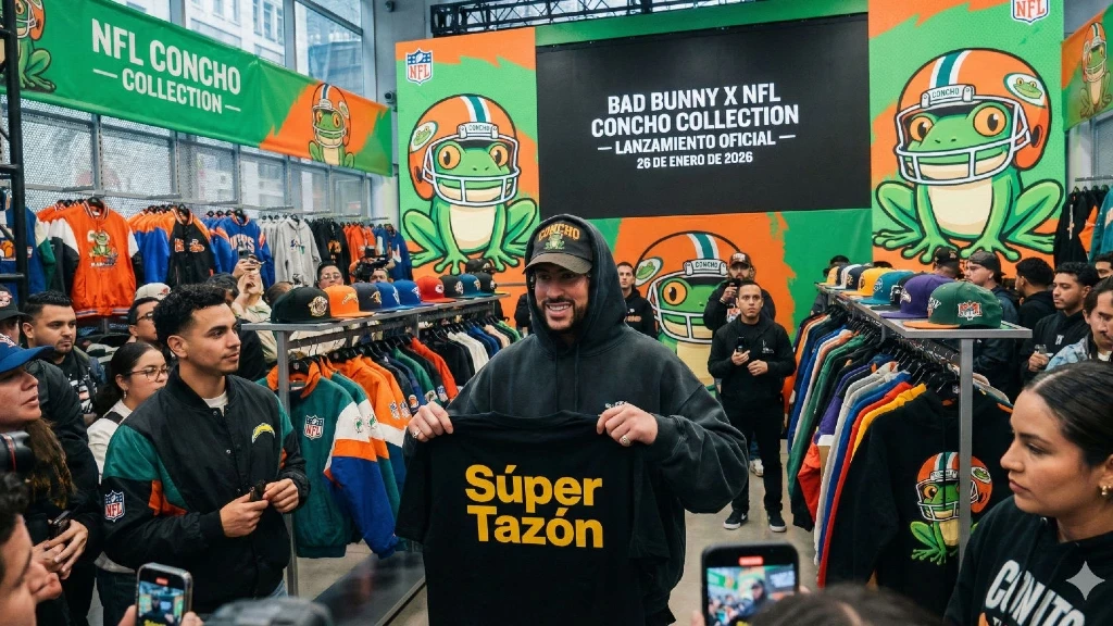 Bad Bunny Lanza 'NFL Concho Collection': Una Revolución Estilística con Raíces Latinas y el Sello del 'Súper Tazón'