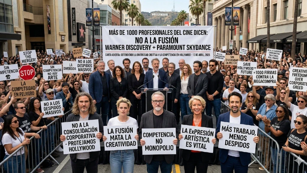 Hollywood en pie de guerra: Más de mil estrellas, incluyendo a Joaquin Phoenix y Kristen Stewart, se oponen tajantemente a la fusión Warner-Paramount