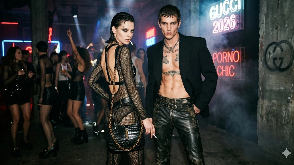Gucci 2026: Demna Gvasalia Resucita el 'Porno-Chic' de Tom Ford con Visión Poderosa y Seductora