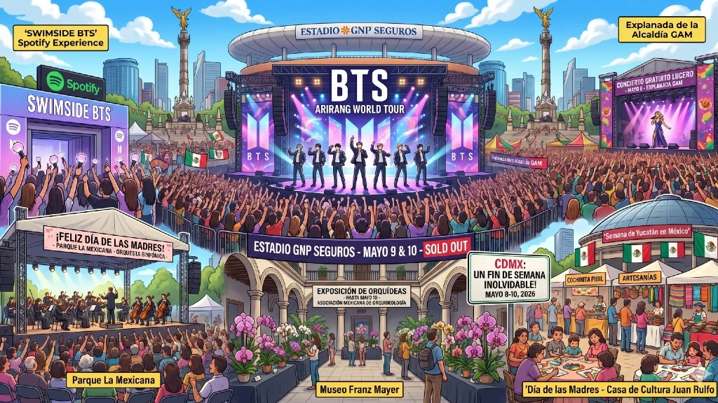 ¡Fin de Semana Imperdible en CDMX! BTS, Experiencias Inmersivas y Festejos por el Día de las Madres el 8, 9 y 10 de Mayo